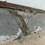 Prepping a crack for repair, this small crack is already ground out, sealed up and ready for injection.