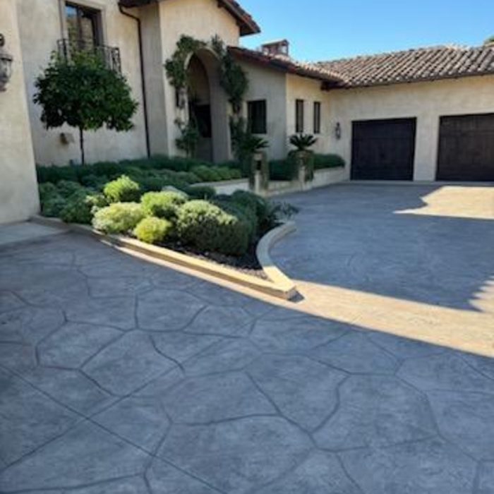 gardening in driveway