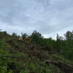 Hill clearing.
