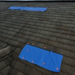 After tarp was placed