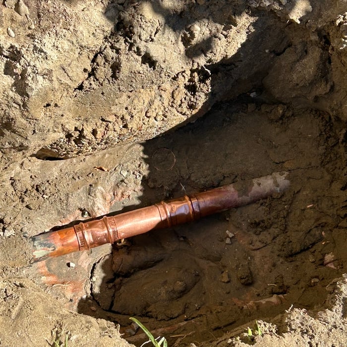 repair for 2 inch water line leak