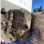 Ran bruiser pipe with tracer ( main water line )