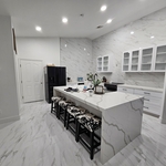 Countertops and accent wall