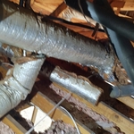 Ductwork insulation and condition before