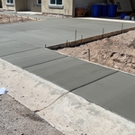 side walk and drive way