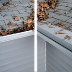 Gutter Helmet- before and after!