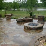 patio with fire pit