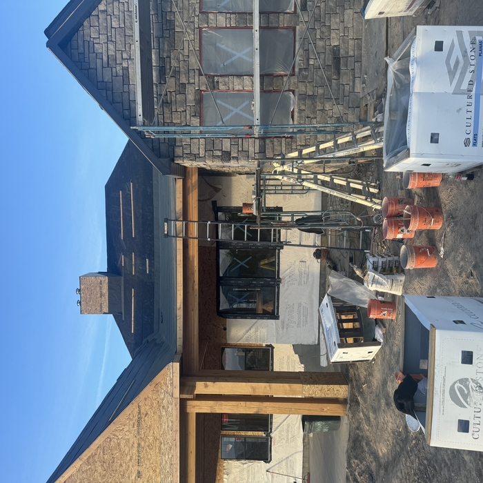 rear view of project in Ammon Idaho, framing