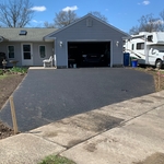 New asphalt driveway installed