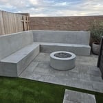 Concrete Bench and Firepit
