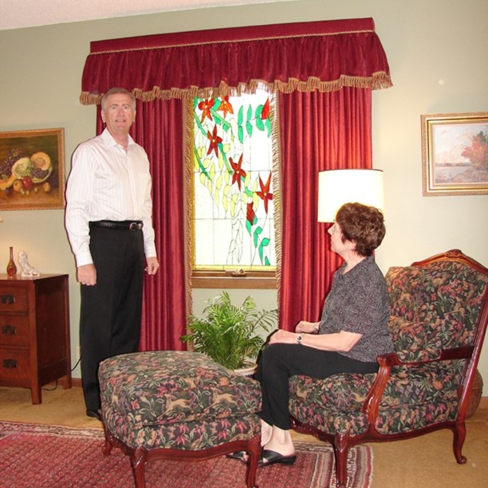 Custom Valance and Draperies