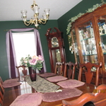 hunter green dining room