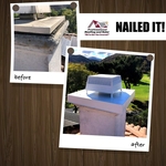 before and after chimney cap replacement
