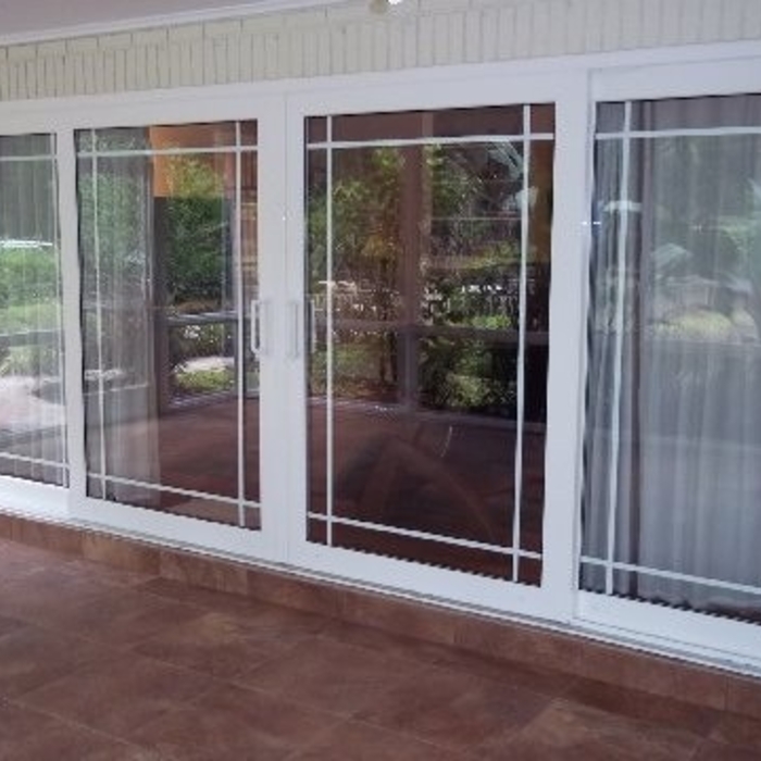 New sliders with High Impact Glass and new tile floor.