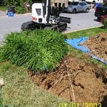 Excavated and pulling proceeding
