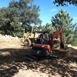 Grading. This project required removing existing soil down ten feet and recompacting