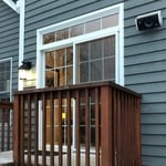 Marvin sliding patio door with transom