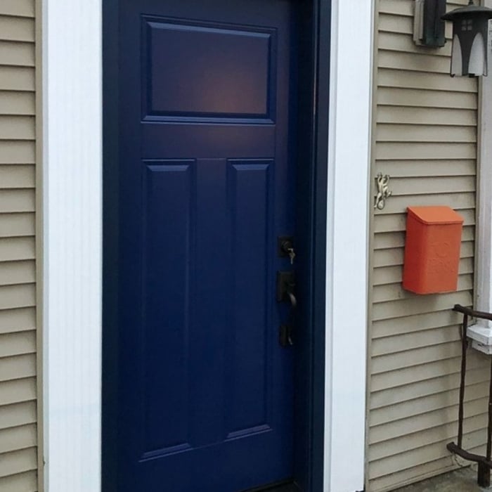Provia steel door. Deep Blue.