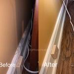 The devil is in the details! Baseboards always need attention especially behind the beds.