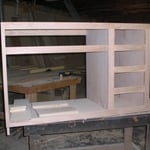 Base cabinet during building