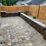 Final patio wall completion