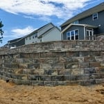 Double retaining wall to hold an ungrounded swimming pool in place