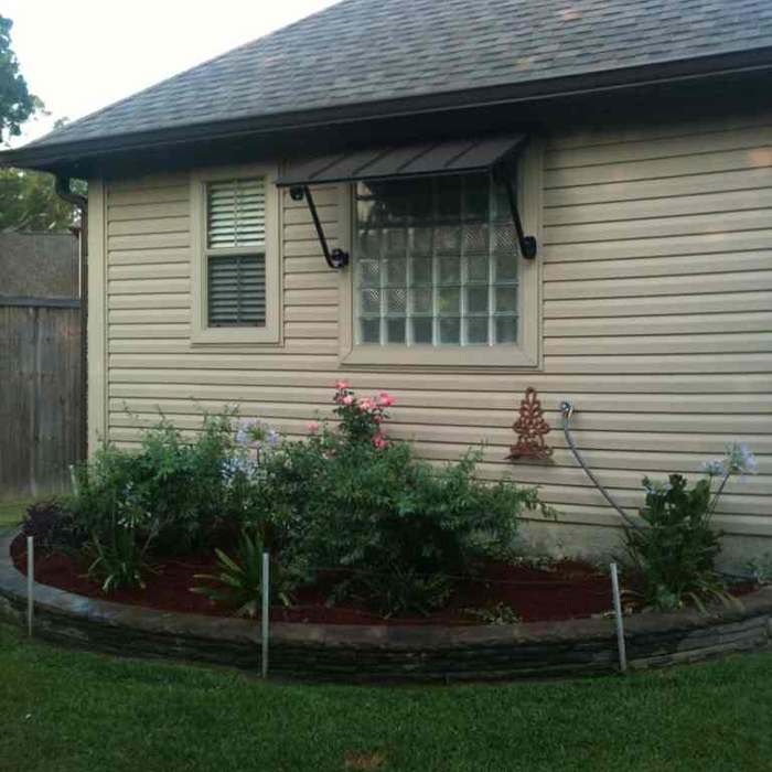 simulated copper awning