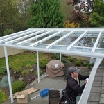 Example of custom fitting the Gutterglove to existing mini gutters