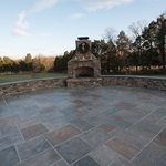 Multi-color stamped concrete