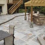 Multi-color stamped concrete in Centreville
