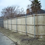 Wood Fence Cleaned and Post Replaced