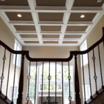 Great detail in two story living room