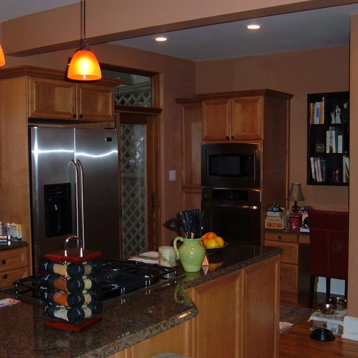 looking back towards the original kitchen. You can see the beam that took the place of the wall.