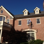Professional window cleaning at a home in Sayville N.Y.
