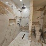 Demo bathroom and renovation of master bathroom
