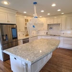 Wide view of main kitchen space.