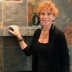 I designed the slate fireplace behind me in Fall 2010.