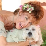 Off-duty' time spent with my dog, Mattey, at a wedding in Malibu held at a client's ranch.
