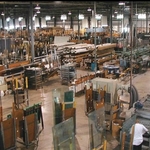 Overview of part of the factory floor at Thermal Windows, Inc. - Tusa, OK
