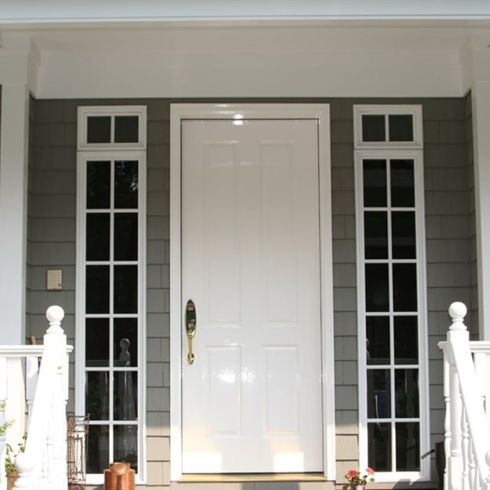 White Painted Front Door
