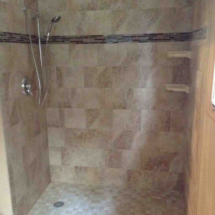 shower with no thresh-Hold , wheelchair accessible
