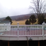 Pool deck railings