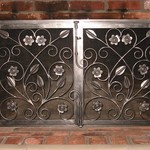 Custom Firescreen~ Scrolls & Flowers