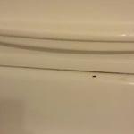 Side view of tub