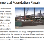 Commercial Foundation Repair
