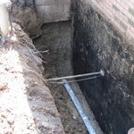 Exterior wall with Drain
