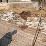 retaining wall before