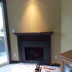 before fireplace