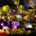 Water Feature at night