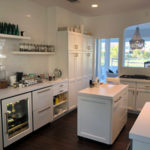 AFTER. Painted kitchen cabinets, walls and repaired drywall. Color: Dunn Edwards Cool December